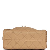 Chanel Mini 25 Hobo Bag Beige Caviar Antique Gold Hardware