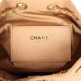 Chanel Mini 25 Hobo Bag Beige Caviar Antique Gold Hardware