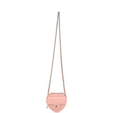 Chanel CC In Love Small Heart Bag with Chain Light Pink Lambskin Light Gold Hardware