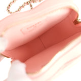 Chanel CC In Love Small Heart Bag with Chain Light Pink Lambskin Light Gold Hardware