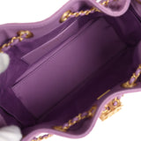 Chanel Mini 25 Hobo Bag Purple Suede Antique Gold Hardware