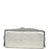 Chanel Mini 25 Hobo Bag Metallic Silver Caviar Silver Hardware