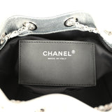 Chanel Mini 25 Hobo Bag Metallic Silver Caviar Silver Hardware