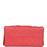 Chanel Small 25 Hobo Bag Coral Pink Caviar Antique Gold Hardware