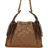 Chanel Small 25 Hobo Bag Metallic Metallic Bronze Caviar Light Gold Hardware