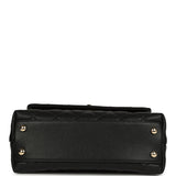 Chanel Mini Coco Top Handle Flap Bag Shiny Caviar Light Gold Hardware