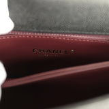 Chanel Mini Coco Top Handle Flap Bag Shiny Caviar Light Gold Hardware