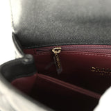 Chanel Mini Coco Top Handle Flap Bag Shiny Caviar Light Gold Hardware