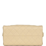 Chanel Small 25 Hobo Bag Light Beige Caviar Antique Gold Hardware