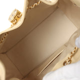 Chanel Small 25 Hobo Bag Light Beige Caviar Antique Gold Hardware
