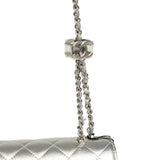 Chanel Mini CC Crush Flap Bag Silver Metallic Caviar Silver Hardware