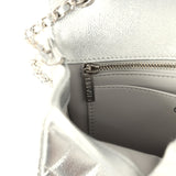 Chanel Mini CC Crush Flap Bag Silver Metallic Caviar Silver Hardware
