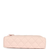 Chanel Top Handle Long Vanity Case with Chain Light Pink Shiny Caviar Light Gold Hardware