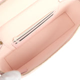 Chanel Top Handle Long Vanity Case with Chain Light Pink Shiny Caviar Light Gold Hardware