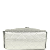 Chanel Mini 25 Hobo Bag Metallic Silver Caviar Silver Hardware