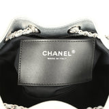 Chanel Mini 25 Hobo Bag Metallic Silver Caviar Silver Hardware