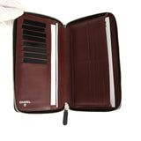 Chanel Classic Organizer Zip Wallet Black Lambskin Silver Hardware