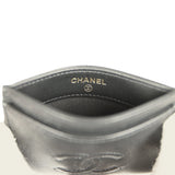 Chanel Classic CC Card Holder Wallet Black Shiny Caviar