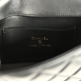 Chanel Mini Tab Flap Bag Black Lambskin Gold Hardware