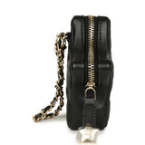 Chanel Mini Star Bag Charm Black Shiny Lambskin Light Gold Hardware