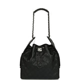 Chanel Medium 25 Hobo Bag Black Caviar Aged Ruthenium Hardware