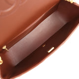 Chanel Large Shearling Flap Bag Dark Brown Lambskin and Beige Shearling Brushed Gold Hardware