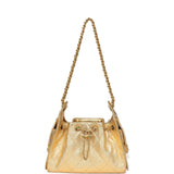 Chanel Mini 25 Hobo Bag Metallic Gold Caviar Caviar Antique Gold Hardware
