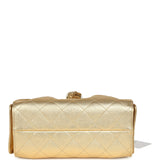 Chanel Mini 25 Hobo Bag Metallic Gold Caviar Caviar Antique Gold Hardware