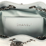 Chanel Mini 25 Hobo Bag Light Blue Caviar Aged Ruthenium Hardware