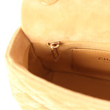 Chanel Mini CC Color Flap Bag Dark Beige Suede Brushed Gold Hardware