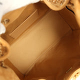 Chanel Small 25 Hobo Bag Tan Suede Antique Gold Hardware