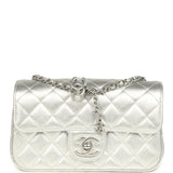 Chanel Mini CC Crush Flap Bag Silver Metallic Caviar Silver Hardware - Thumbnail View 1