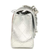 Chanel Mini CC Crush Flap Bag Silver Metallic Caviar Silver Hardware - Thumbnail View 4