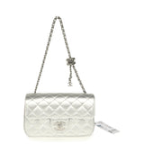 Chanel Mini CC Crush Flap Bag Silver Metallic Caviar Silver Hardware - Thumbnail View 7