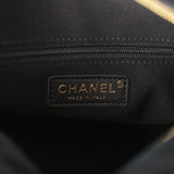 Chanel Small Bowling Bag Black Suede Antique Gold Hardware