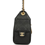 Chanel Mini 25 Hobo Bag Black Caviar Antique Gold Hardware