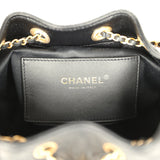 Chanel Mini 25 Hobo Bag Black Caviar Antique Gold Hardware