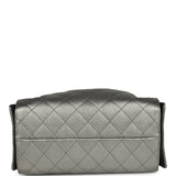Chanel Small 25 Hobo Bag Metallic Anthracite Caviar Silver Hardware