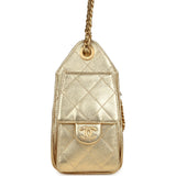 Chanel Mini 25 Hobo Bag Metallic Gold Caviar Caviar Antique Gold Hardware