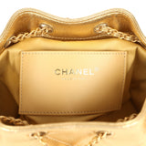 Chanel Mini 25 Hobo Bag Metallic Gold Caviar Caviar Antique Gold Hardware