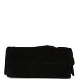 Chanel Mini 25 Hobo Bag Black Suede Antique Gold Hardware