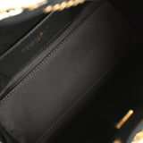 Chanel Mini 25 Hobo Bag Black Suede Antique Gold Hardware