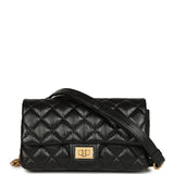 Chanel Mini Reissue Belt Bag Black Crumpled Aged Calfskin Antique Gold Hardware