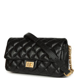 Chanel Mini Reissue Belt Bag Black Crumpled Aged Calfskin Antique Gold Hardware