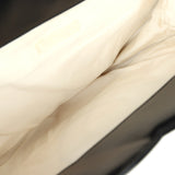 Pre-owned Chanel Jumbo Heart Tote Bag Cream Terry Cloth and Black Lambskin Silver Hardware