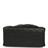 Chanel Small 25 Hobo Bag Black Caviar Antique Gold Hardware