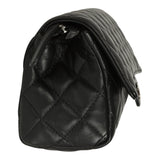 Pre-owned Chanel Vanity Clutch Black Lambskin Silver Hardware