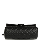 Pre-owned Chanel Vanity Clutch Black Lambskin Silver Hardware