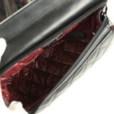 Pre-owned Chanel Vanity Clutch Black Lambskin Silver Hardware