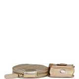 Chanel Round Clip-On Coin Purse and Airpod Pro Case Metallic Gold Goatskin Light Gold Hardware - Thumbnail View 6